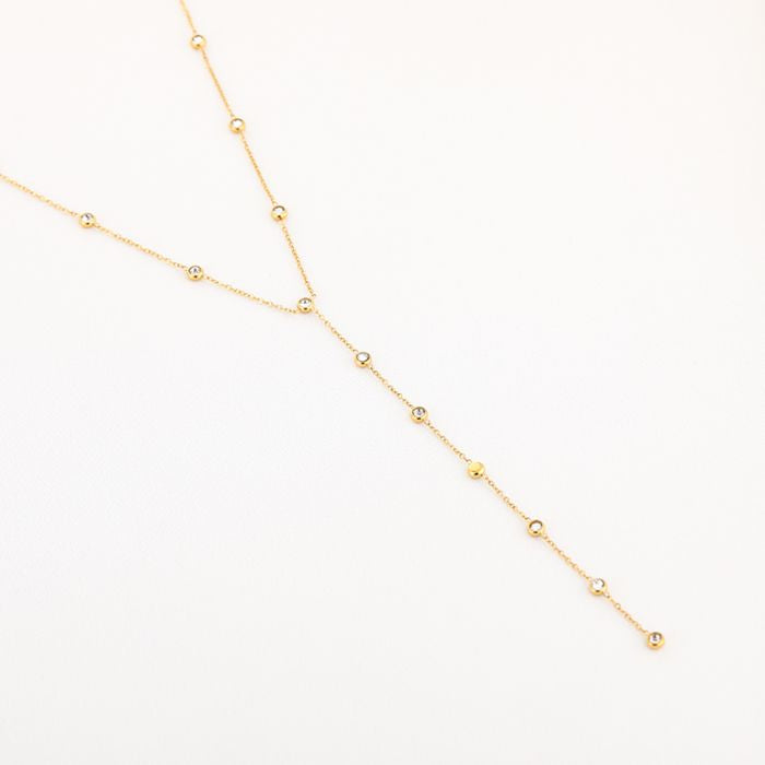 Y ketting met zirkonia