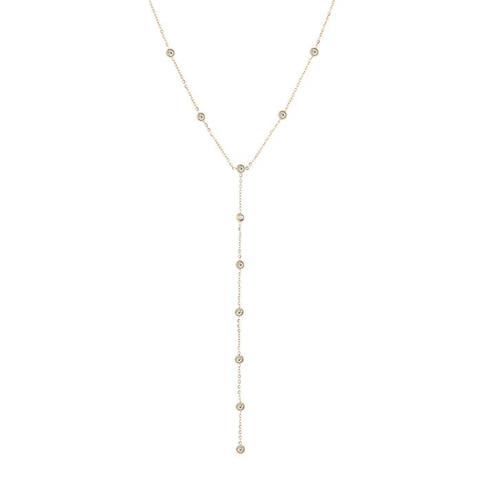 Y ketting met zirkonia