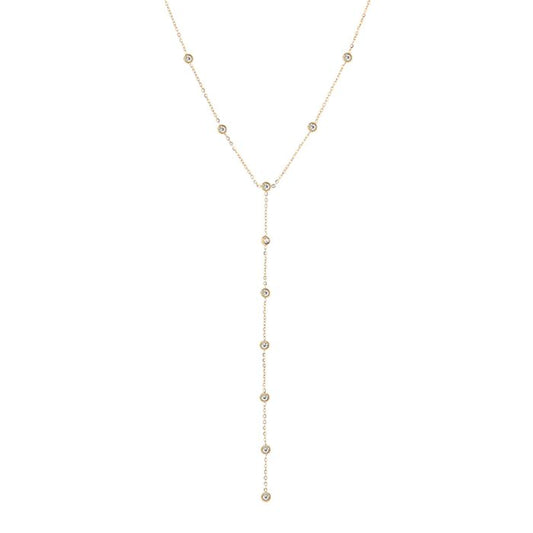 Y ketting met zirkonia