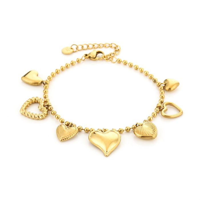 Charms armband met hartjes